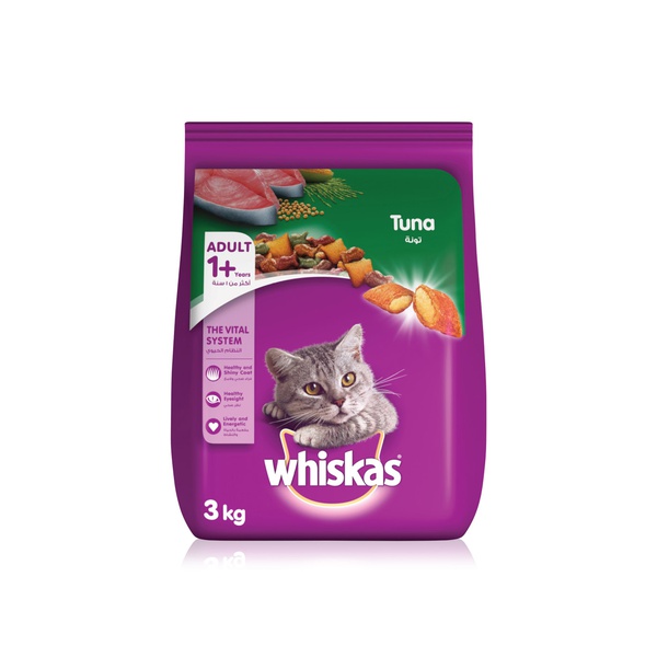 Whiskas dry cat food for adults 1+ years with tuna 3kg price in UAE