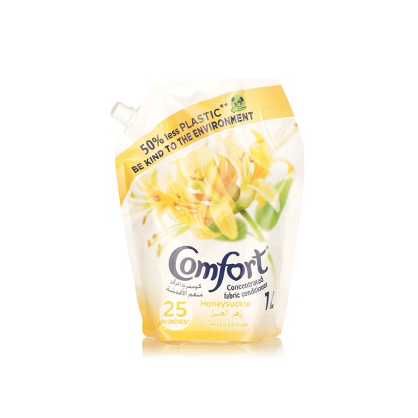 Comfort concentrated fabric conditioner honeysuckle pouch 1ltr