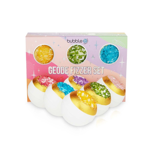 Bubble T Rainbow Geode Fizzer Bath Bomb Set 100g x 6