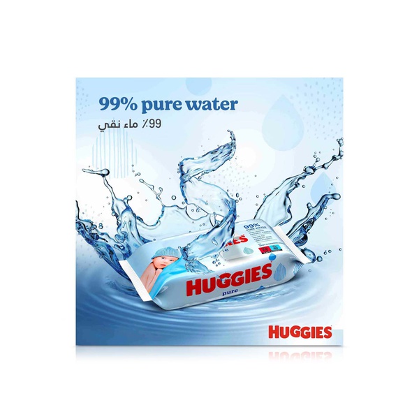 Huggies Pure Baby Cleansing Wipes 56s