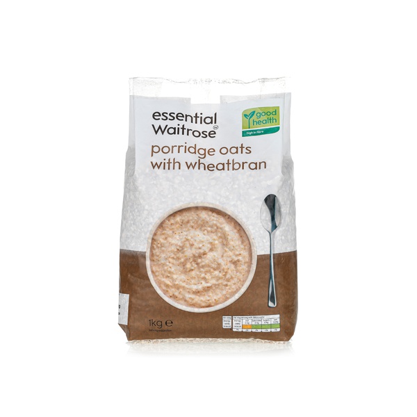 اشتري Essential Waitrose porridge oats with wheatbran 1kg في الامارات