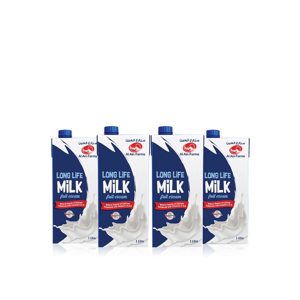 Al Ain Farms Uht Milk Full Cream 4 x 1 litre