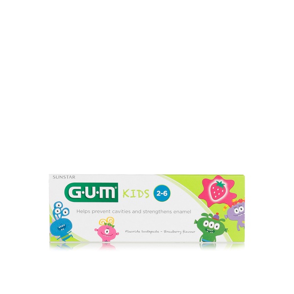 Buy GUM kids fluoride 2-6 years toothpaste 50ml in UAE