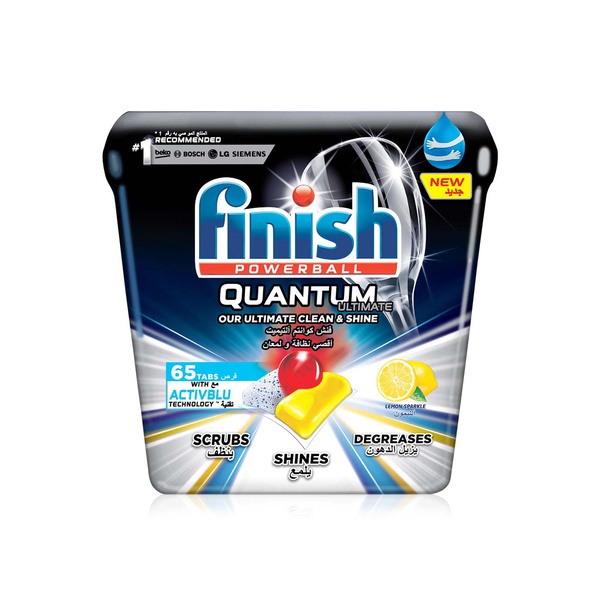 Finish Powerball Quantum Ultimate Dishwasher Tablets Lemon Sparkle x 65