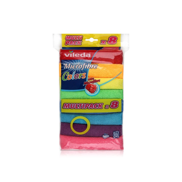 Vileda Colourful Microfibre Cloths x 8