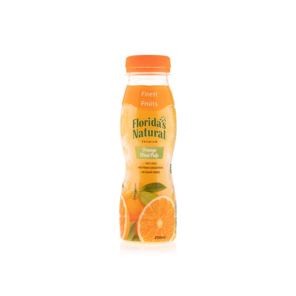 Buy Floridas Natural premium most pulp orange juice 250ml in UAE