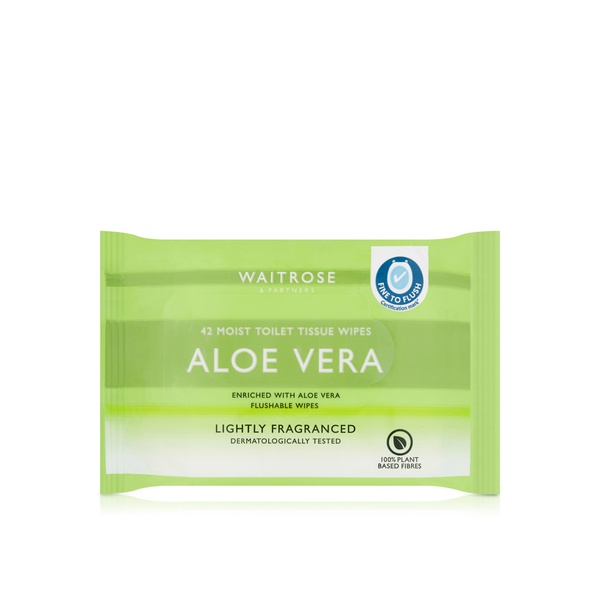 اشتري Waitrose moist toilet tissue wipes aloe vera 42s في الامارات