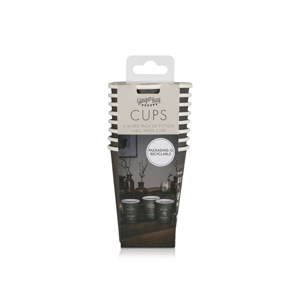 Ginger Ray 8 Halloween Potion Label Paper Cups