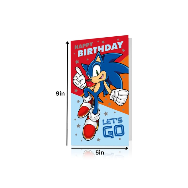 Let's Go Sonic the Hedgehog Birthday Card