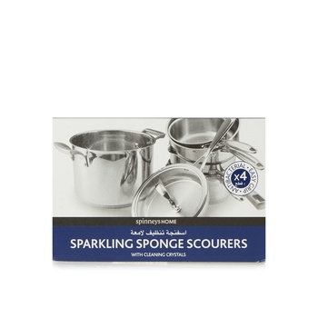 Spinneys Home Easy Grip Sponge Scourer x 4