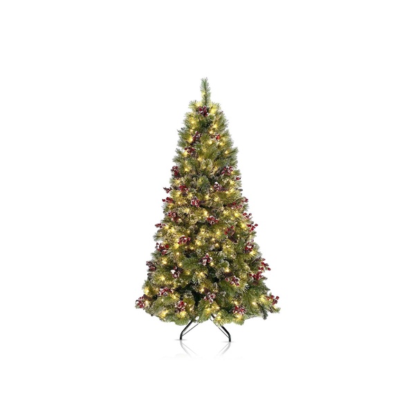 Christmas Magic Pre-Lit Christmas Tree with Pinecones & Berries 7ft