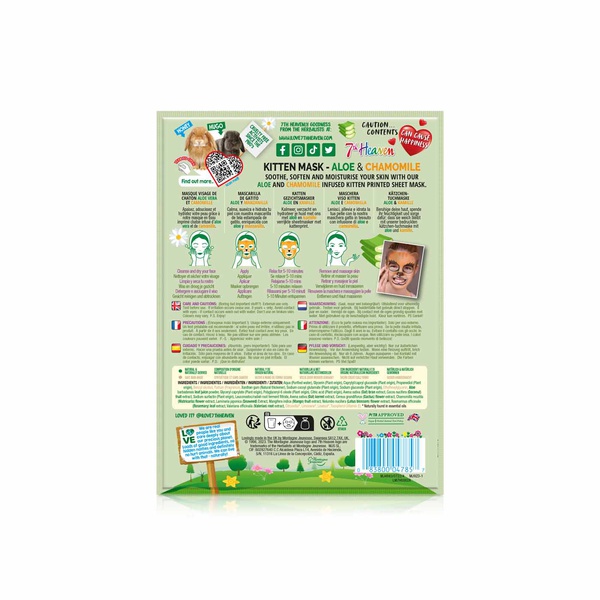 7th Heaven Kitten Face Mask