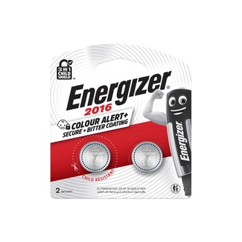 Energizer 2016 Child Resistant 3V Lithium Batteries x 2