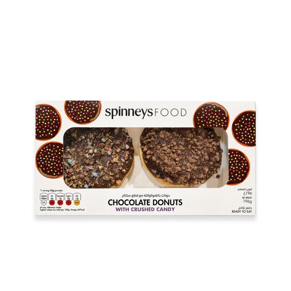 Chocolate Donuts with Crushed Candy x2 196g
