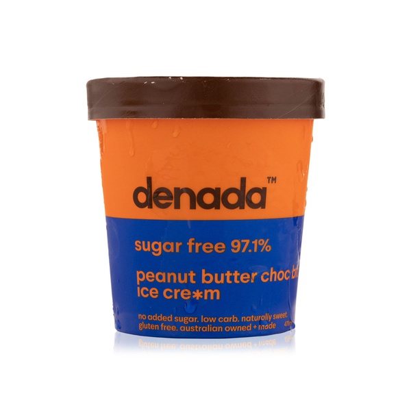 Denada Frozen 97.1% Sugar-Free Peanut Butter Choc Bit Ice Cream Tub 475Ml