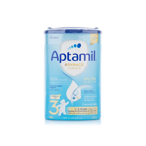 Buy Aptamil advance junior 3 nutri biotik growing up milk formula 1-3 years 800g in UAE