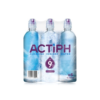 Actiph Alkaline Ionised Water 600ml x 6