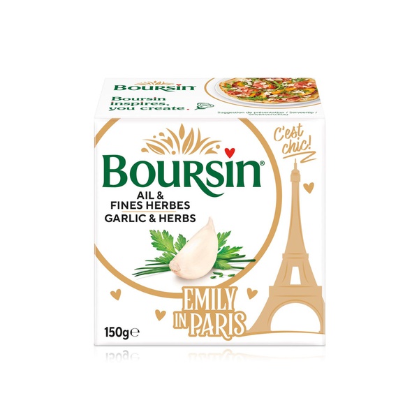 Boursin Soft Cheese Garlic and Herbs 150g Emily in Paris Limited Edition