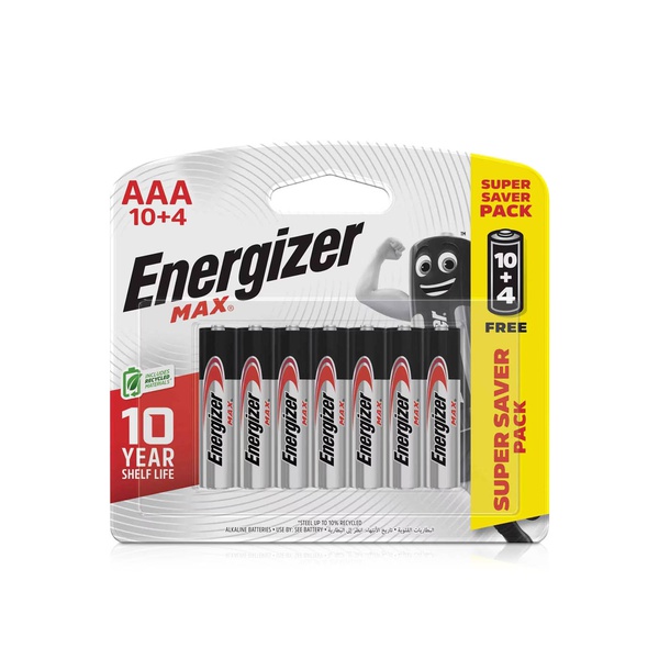 Energizer Max Alkaline AAA 10+4