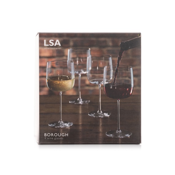 Lsa Borough Wine Glass Clear 450ml 4 Pack