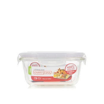 Lock & Lock Heat Resistant Glass Square Container 500ml