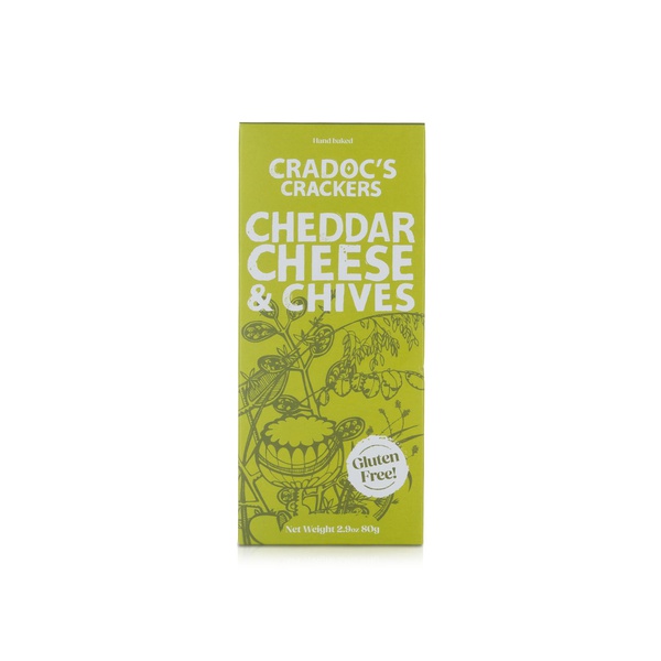 Cradocs Gluten Free Cheddar Cheese & Chive Crackers 80g