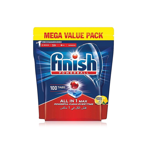 Finish Powerball All in One Max Dishwasher Tablets Lemon Sparkle x 100