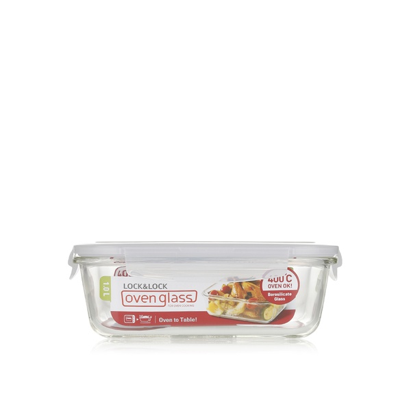 Lock & Lock heat resistant rectangular container 1ltr - Spinneys UAE