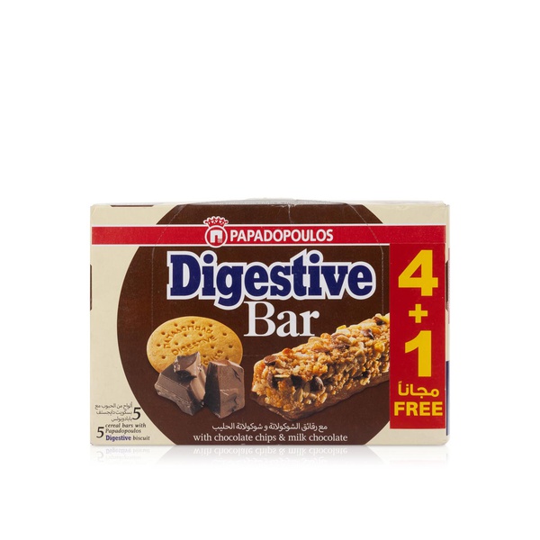 Papadopoulos Digestive Milk Chocolate Bar 5 x 28g