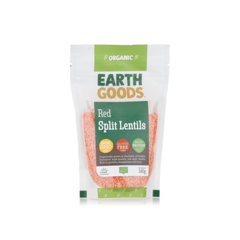 Earth Goods Organic Red Split Lentils 340g