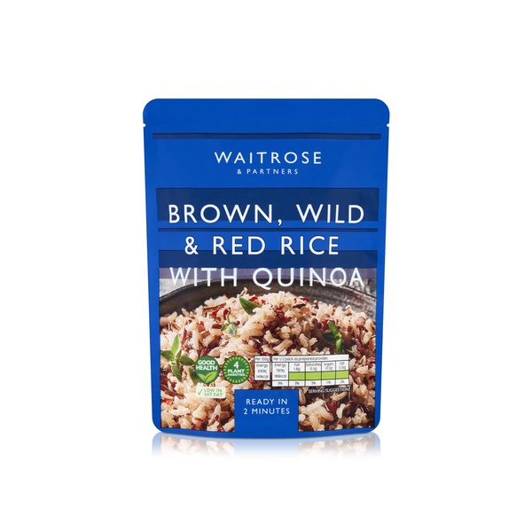 Waitrose Brown, Wild & Red Rice with Quinoa 250g