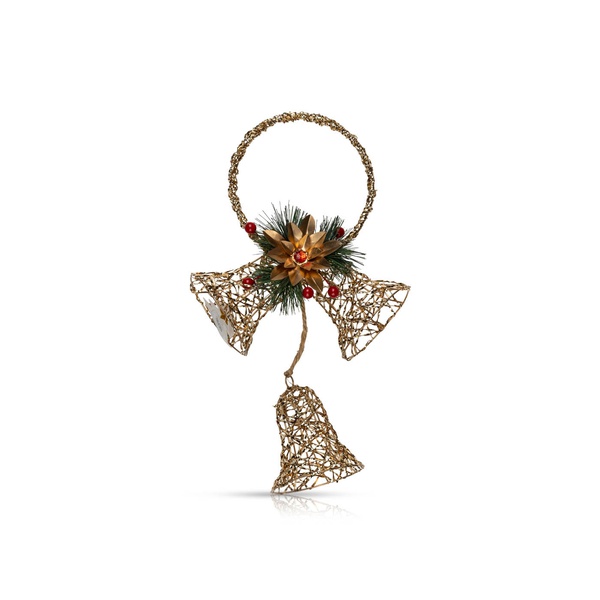Christmas Magic Hanging Bells Gold 25x10x40cm