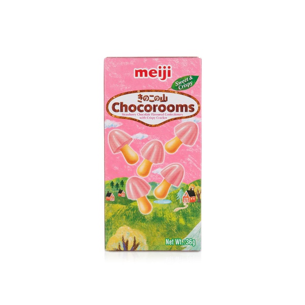 Meiji Chocorooms Strawberry Crackers 36g