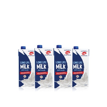 Al Ain Farms Uht Milk Full Cream 4 x 1 litre