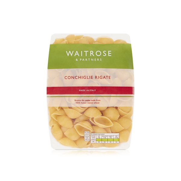 Waitrose Conchiglie Rigate Pasta 500G