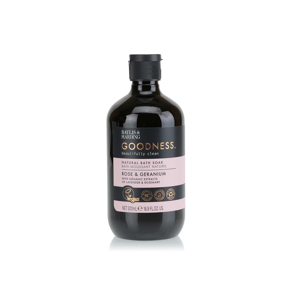 اشتري Baylis & Harding Goodness bath soak rose & geranium 500ml في الامارات