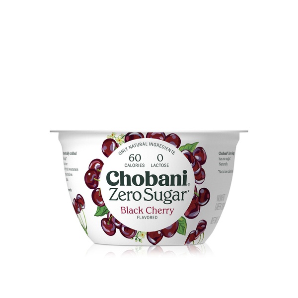 Chobani Zero Sugar Non-Fat Black Cherry Greek Yoghurt 150g