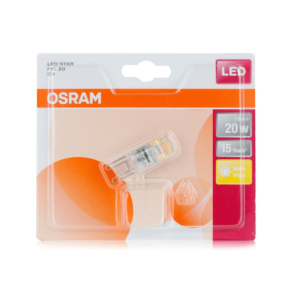 Buy Osram LED star pin 20 warm white 1.9W in UAE