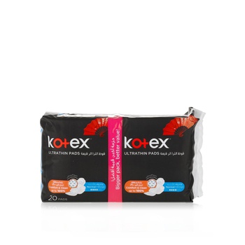 Kotex Ulathin Pads with Super Wings x 20