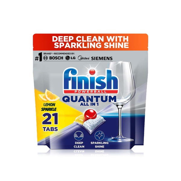Finish Quantum Lemon Sparkle Scent All in 1 Dishwasher Tablets x 21