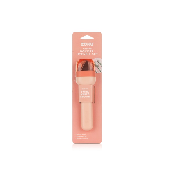 Zoku Pocket Utensil Set Peach