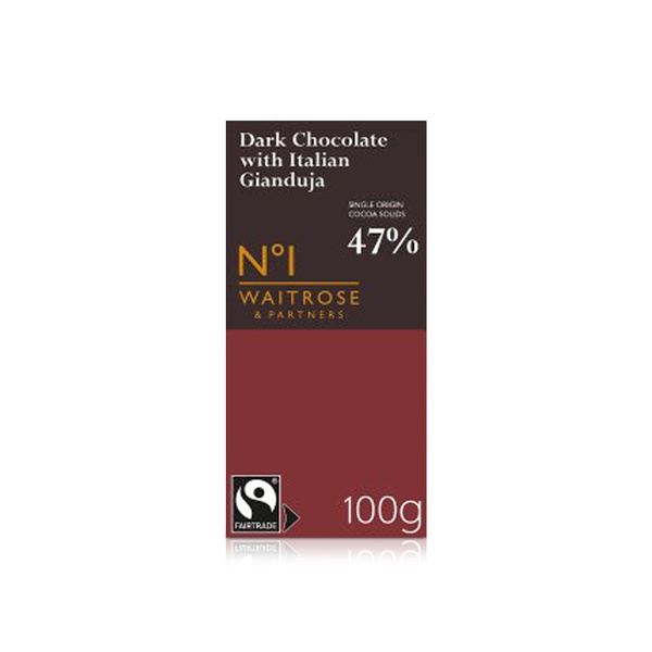 Waitrose No.1 Dark Chocolate with Italian Gianduja 100g