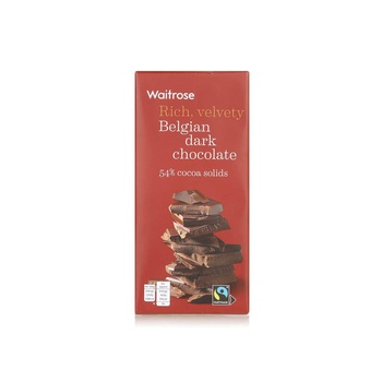 Waitrose Belgian 54% Dark Chocolate 180g