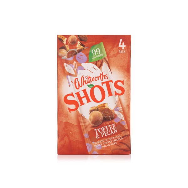 Whitworths Toffee & Pecan Shot 100g Pack of 4