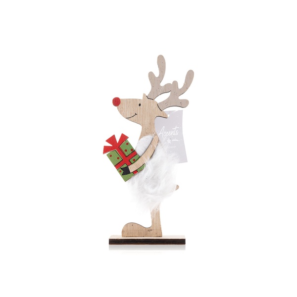 Premier Wood and Fur Deer Table Set 22cm