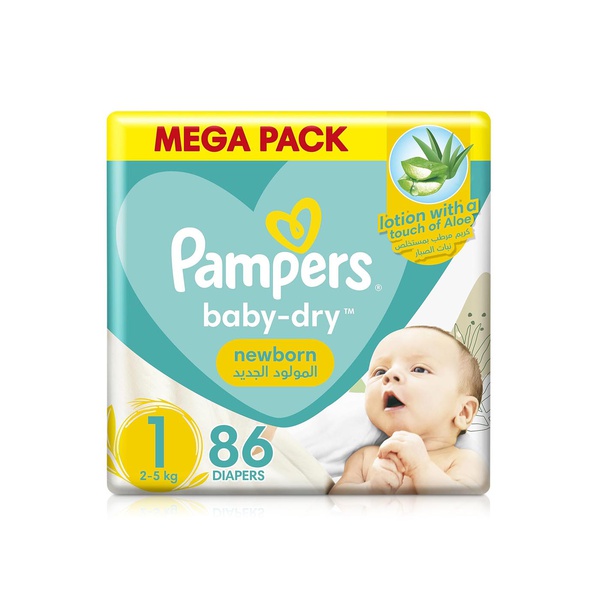 Pampers Aloe Vera Newborn Diapers 2-5kg x 86