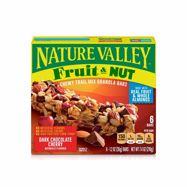 Nature Valley Dark Chocolate Cherry Fruit & Nut Chewy Trail Mix Granola Bars 6s 209g
