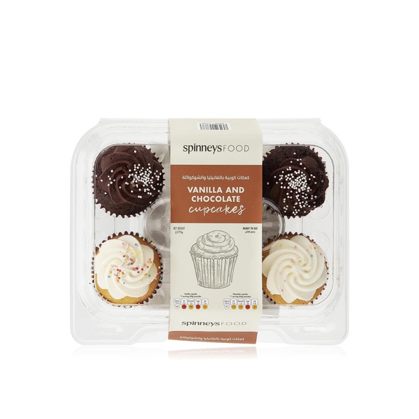 SpinneysFOOD Vanilla and Chocolate Cupcakes 270g