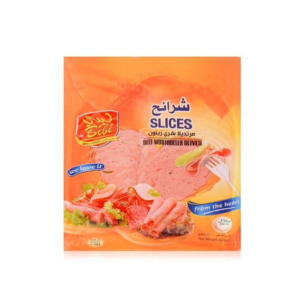 Bibi Beef Mortadella Slices with Olives 200g