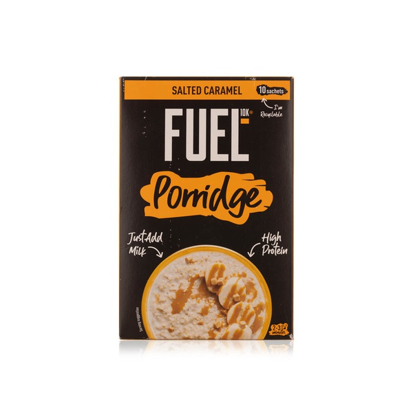Buy FUEL10K salted caramel porridge sachets 10 pack 360g in UAE